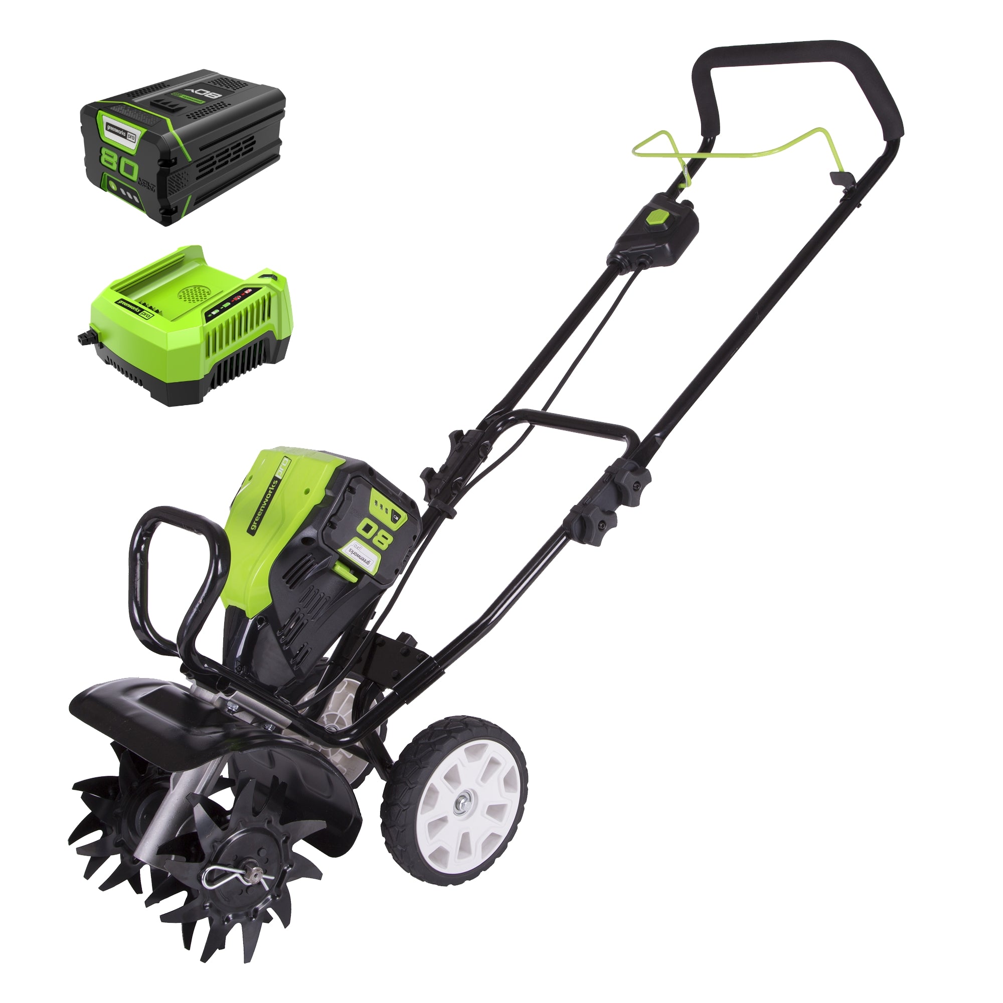 Greenworks 80V 10in Tiller cultivator