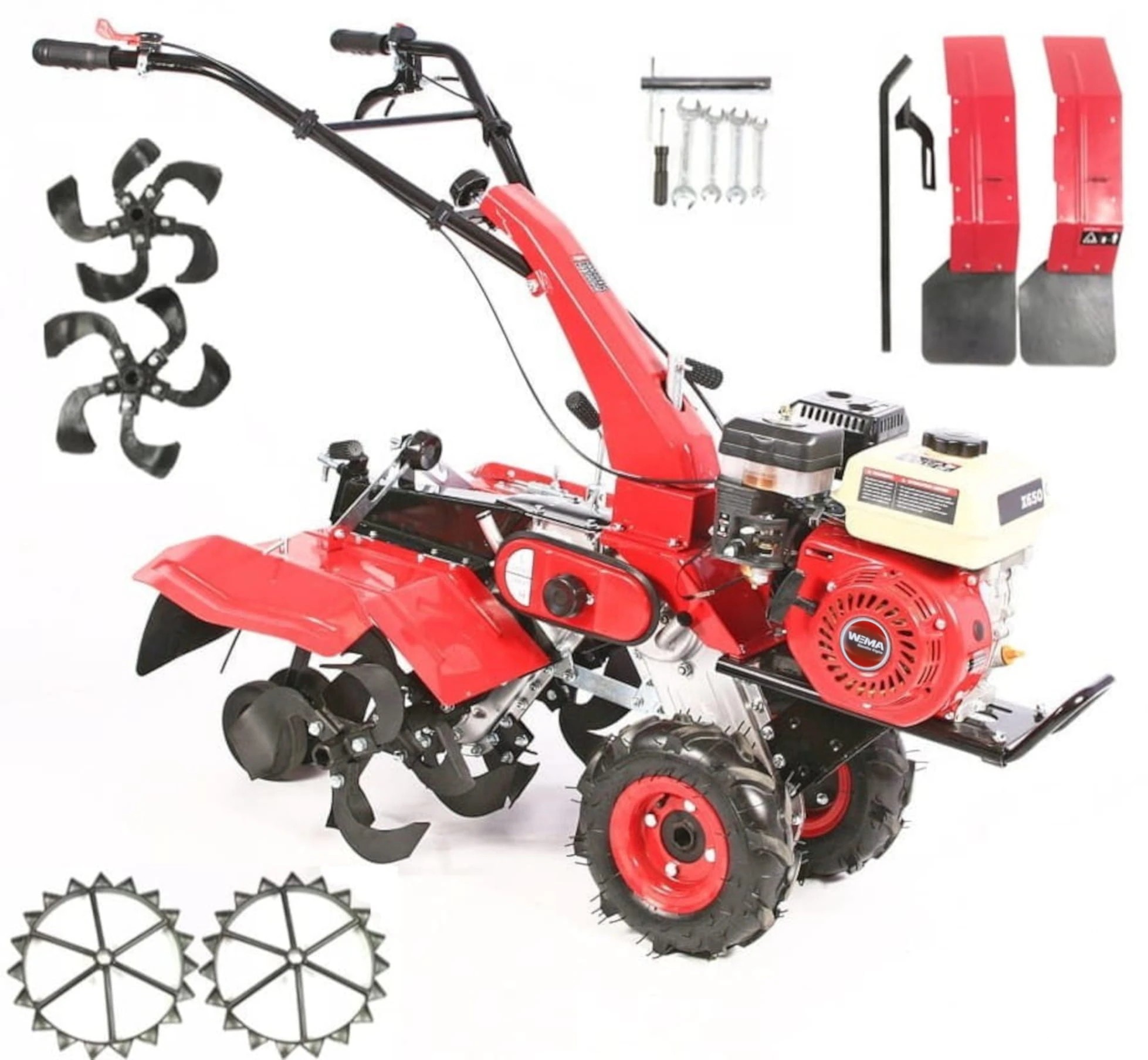 Weima WMX650 Deluxe petrol single-axle tiller-tractor with differential